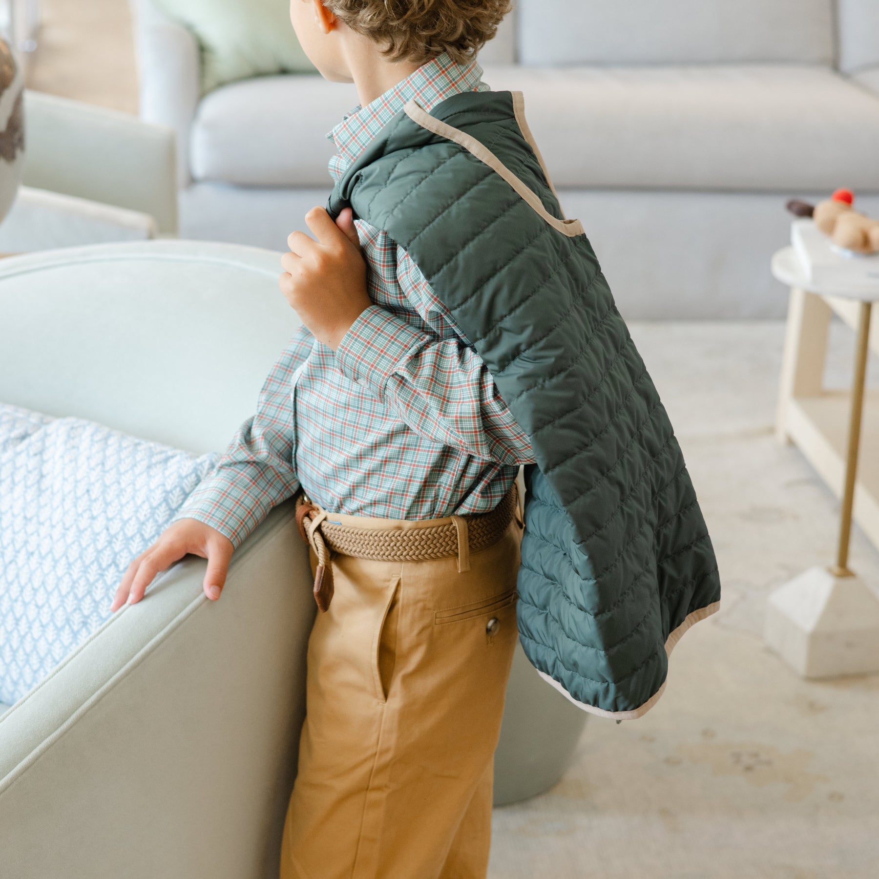 Bailey Boys Quilted Vest, Forest