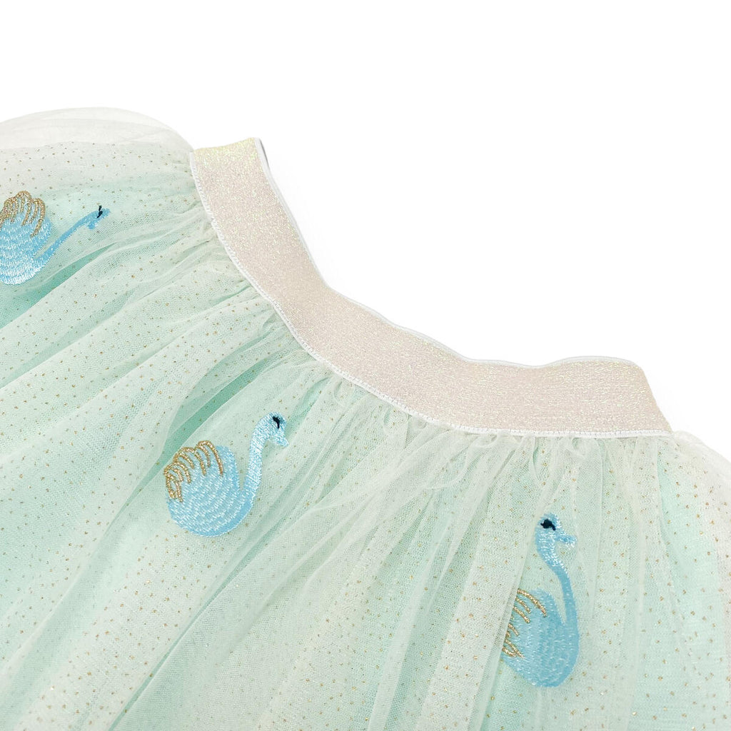 Doe A Dear Aqua Swan Skirt Set