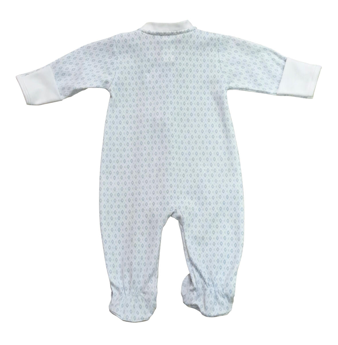 Baby Threads Blue Argyle Footie