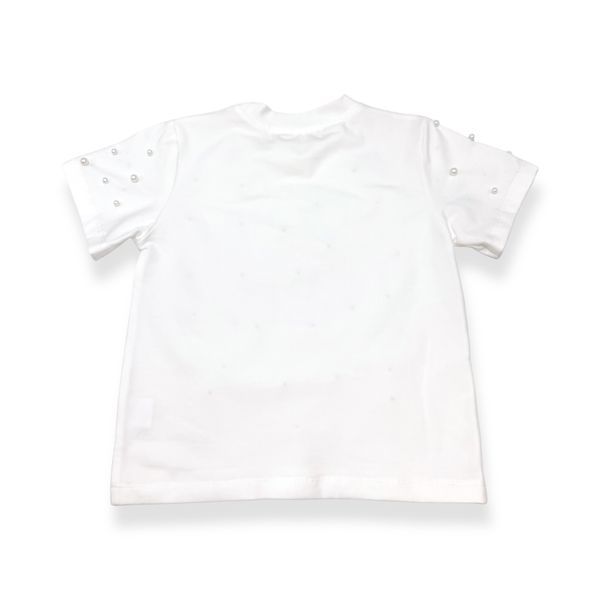 Doe A Dear White Pearl Stud Tee