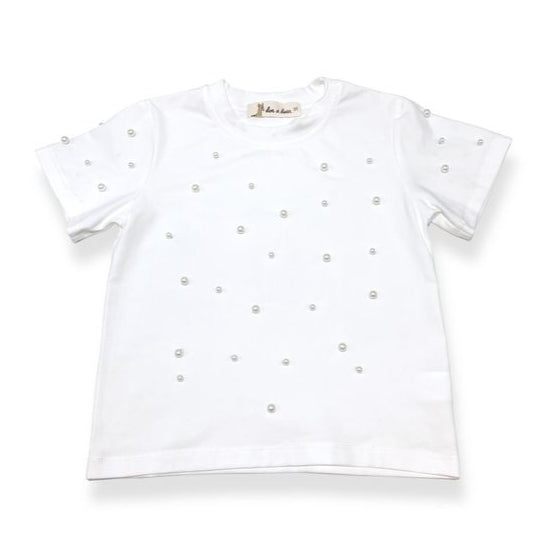 Doe A Dear White Pearl Stud Tee