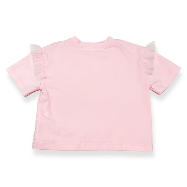 Doe A Dear Sequin Floral Mesh Tee