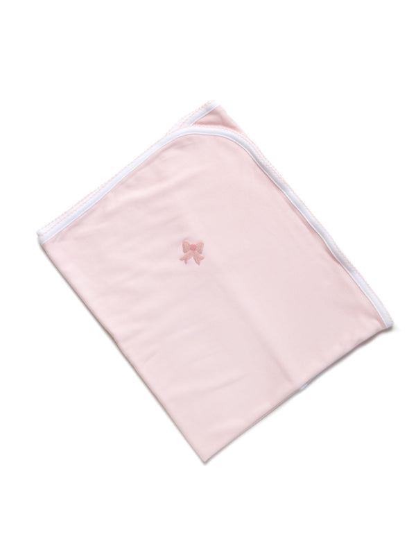 Milly Marie Classic Bow Light Pink Blanket