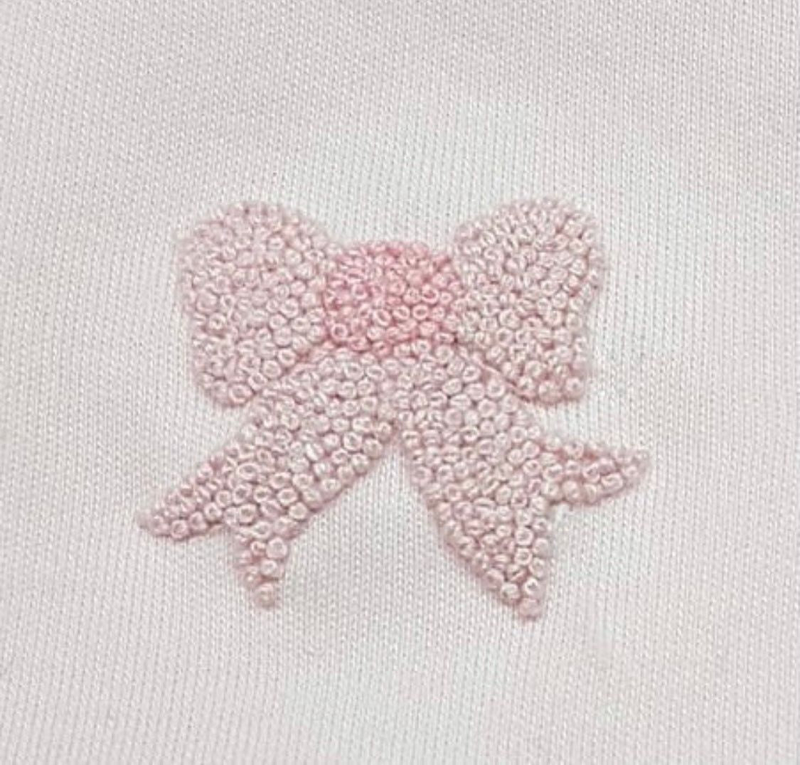 Milly Marie Classic Bow Light Pink Blanket