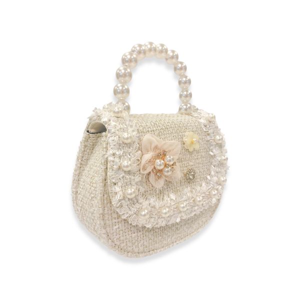 Doe A Dear Floral Decor Tweed Purse