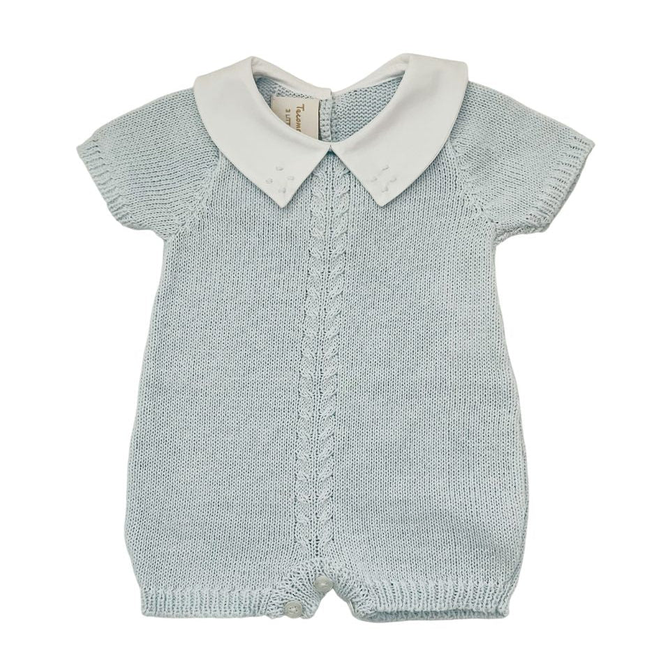 Tecomoabesos Baby Boy Short Leg Knit Romper