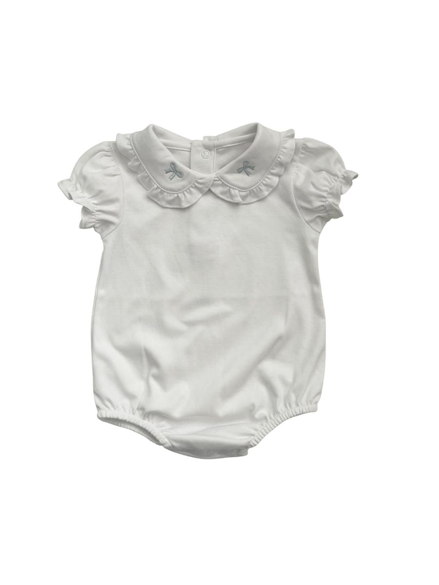 Tecomoabesos Embroidered Bow Collar Bodysuit