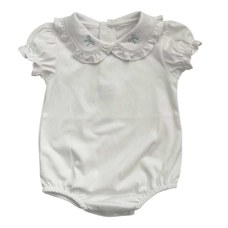 Tecomoabesos Embroidered Bow Collar Bodysuit