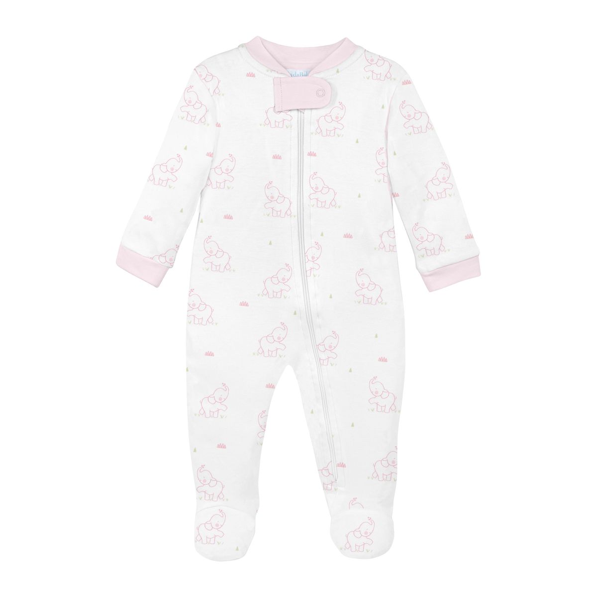 LydaBaby Baby Elephant Zipper Footie