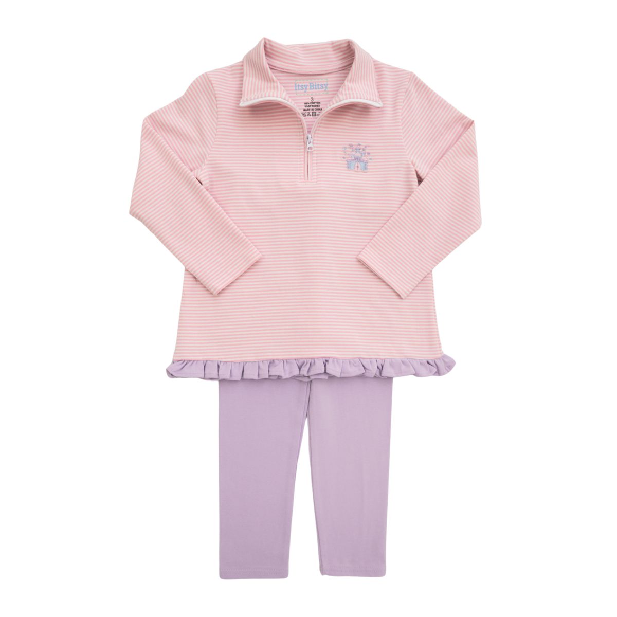 Itsy Bitsy Castle Quarter Zip Pullover Set