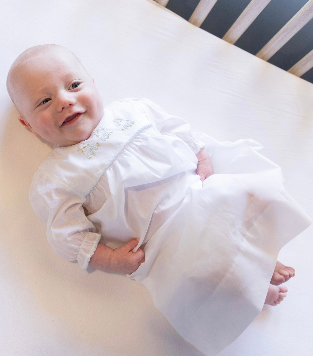 Yellow Lamb Lambikins Woven Daygown