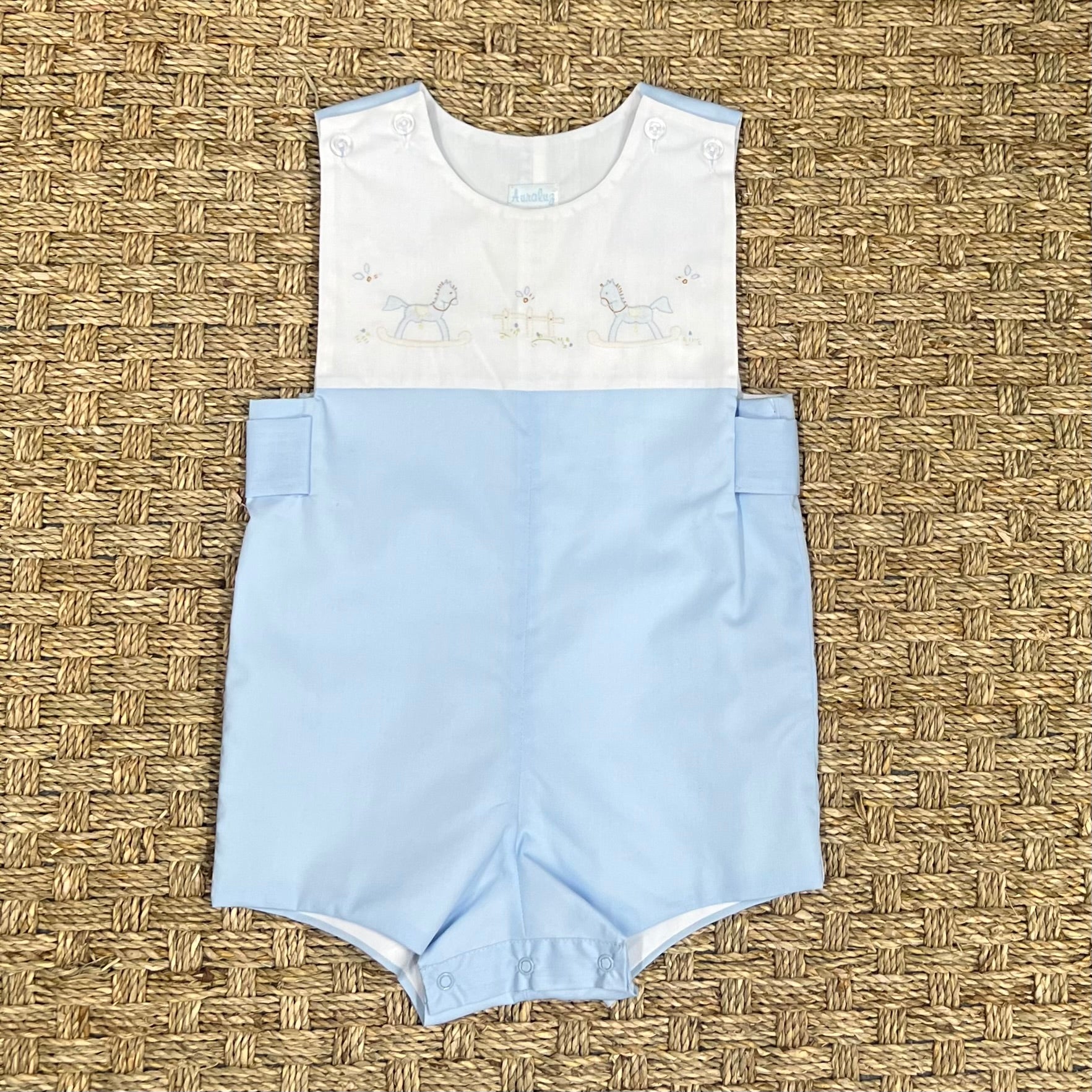 Auraluz Blue Jon Jon with Rocking Horse Embroidery
