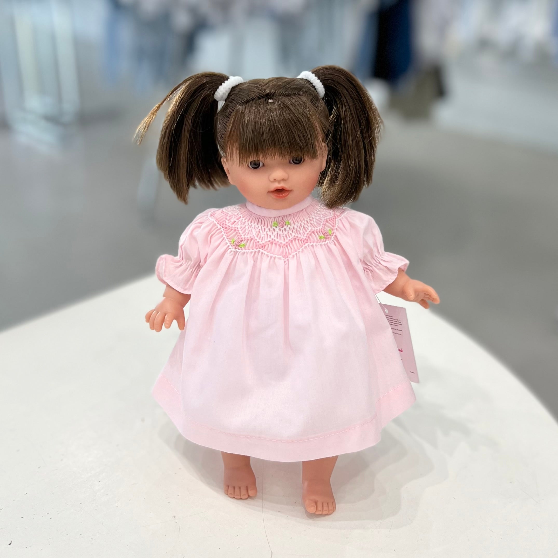 Rosalina Rose Brunette Doll with Pink Roselle Bishop