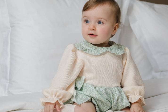 Sal & Pimenta Winter Bloom Blue Romper