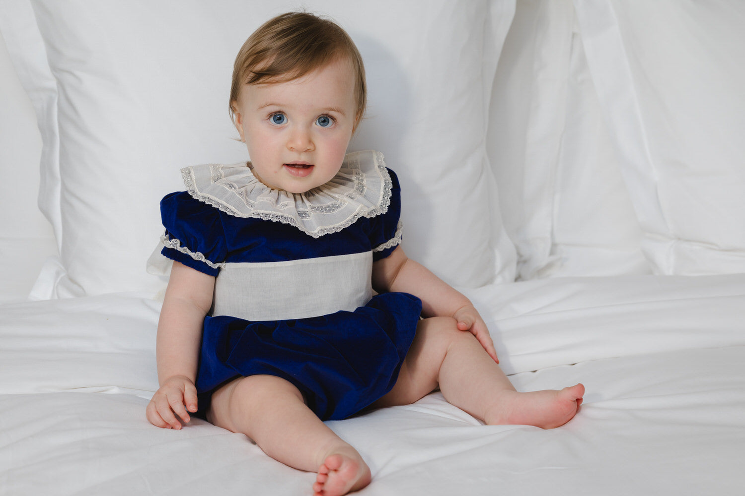 Sal & Pimenta Navy Velvet Romper