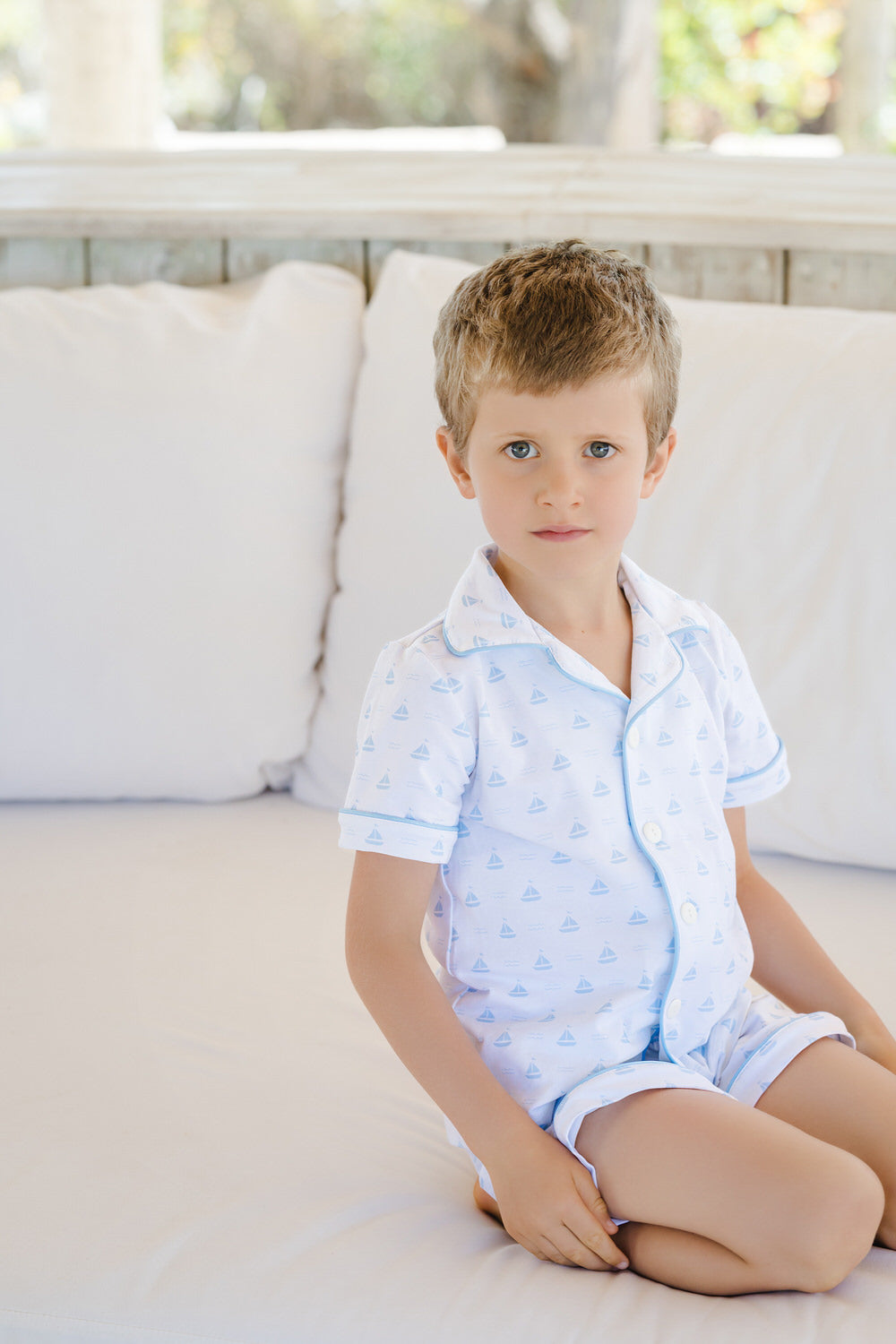 Sal & Pimenta Blue Sailboats Boy Pajama