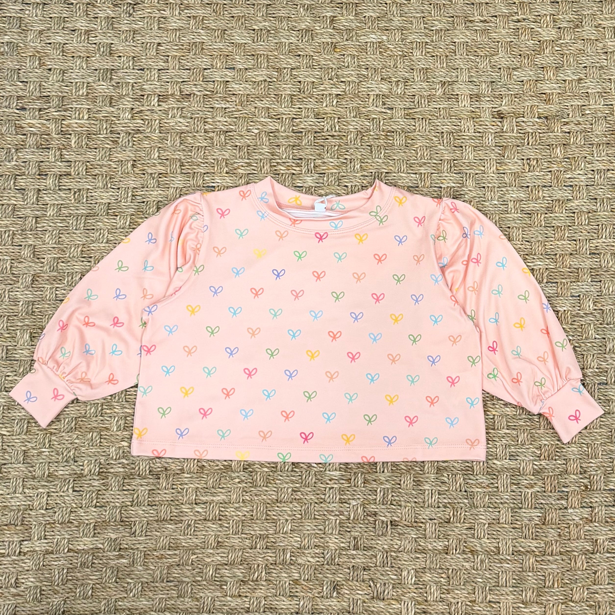 Honesty Puff Sleeve Top, Multi Bows