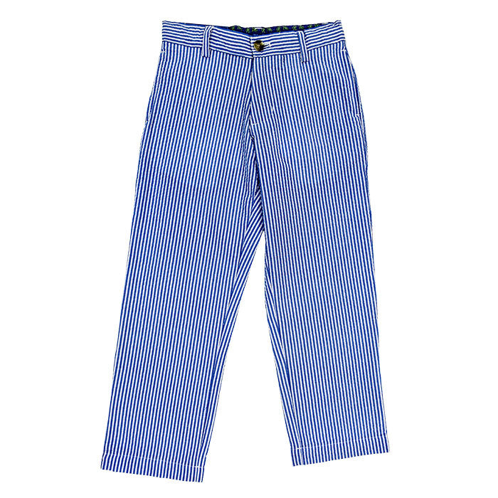 Bailey Boys Pants, Sailor Blue Seersucker Stripe
