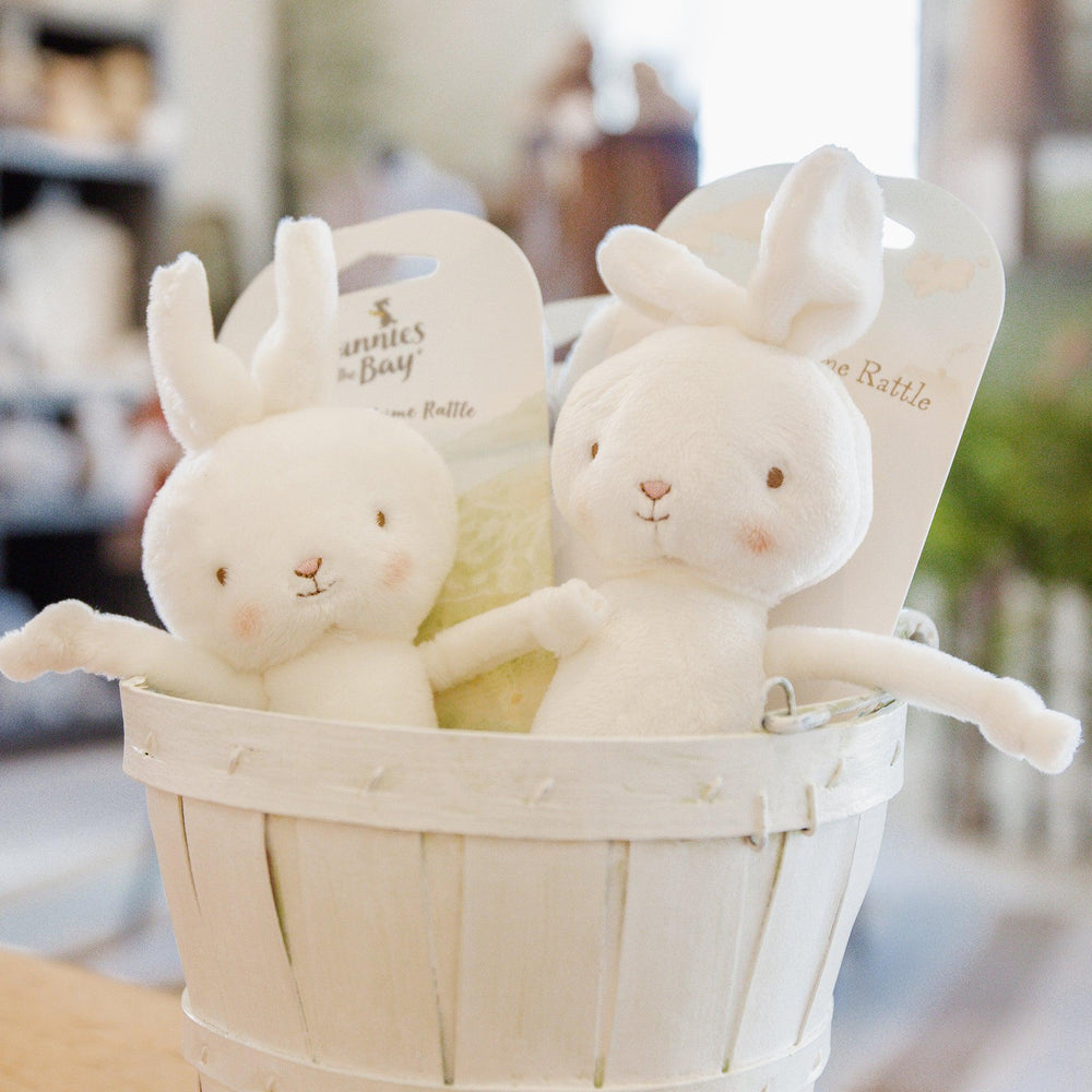 Bunnies By The Bay Friendly Chime Rattle White Bunny