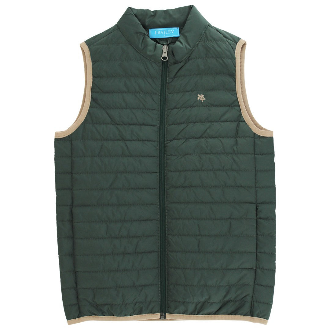 Bailey Boys Quilted Vest, Forest