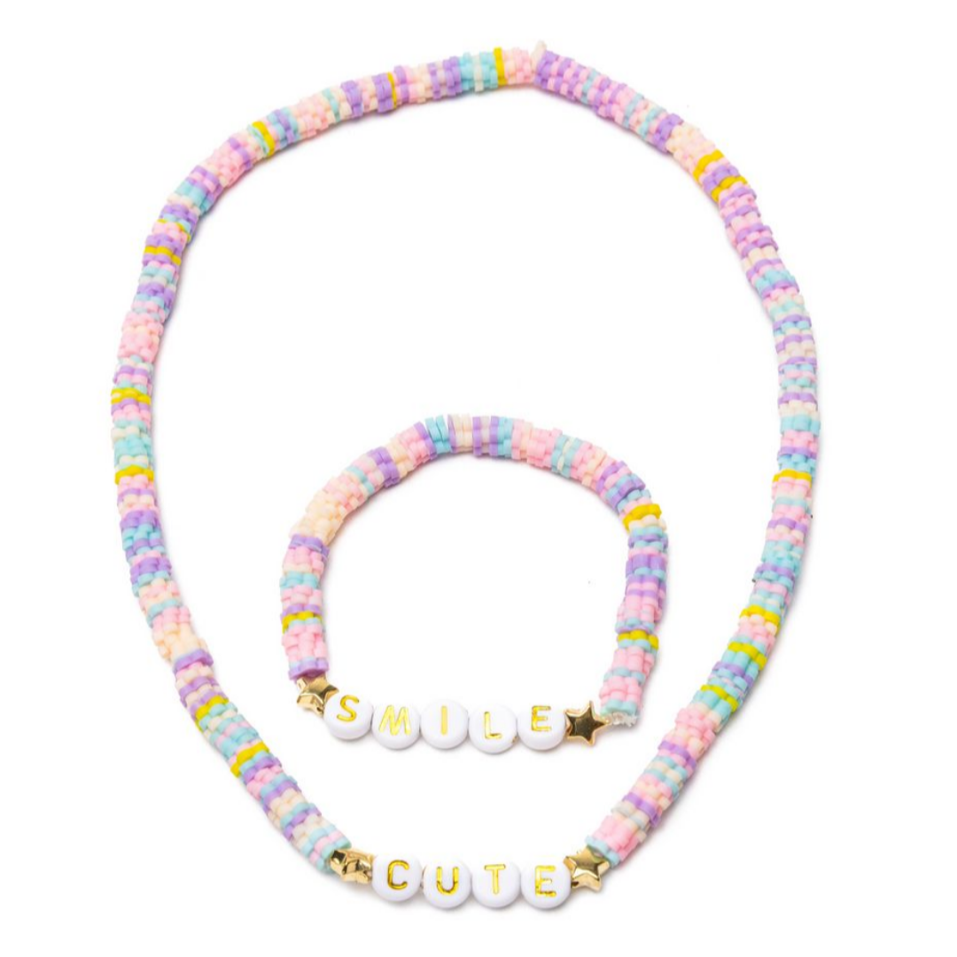 Creative Education Cute Smile Necklace & Bracelet Set