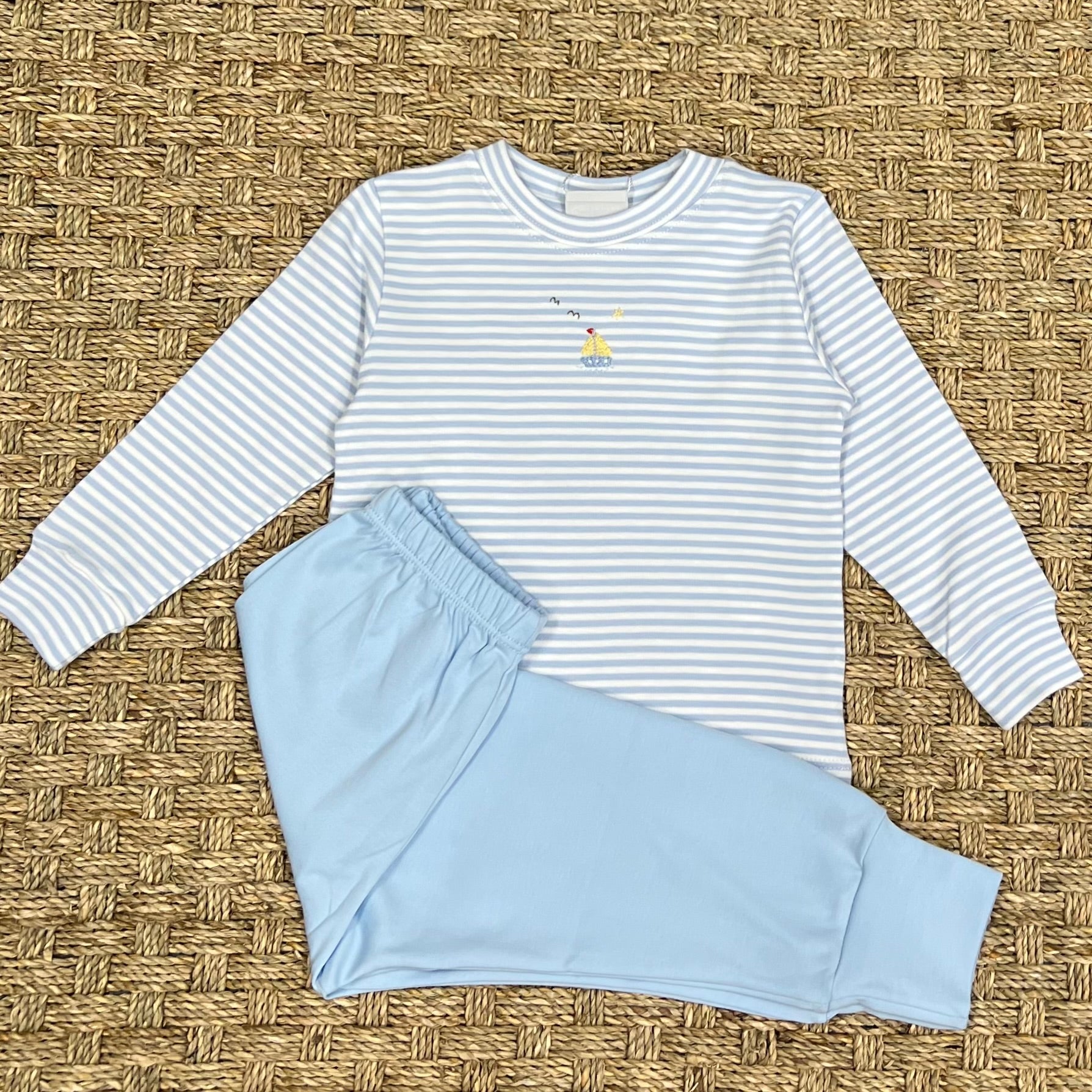 Squiggles Sailboat & Seagulls Pant Set
