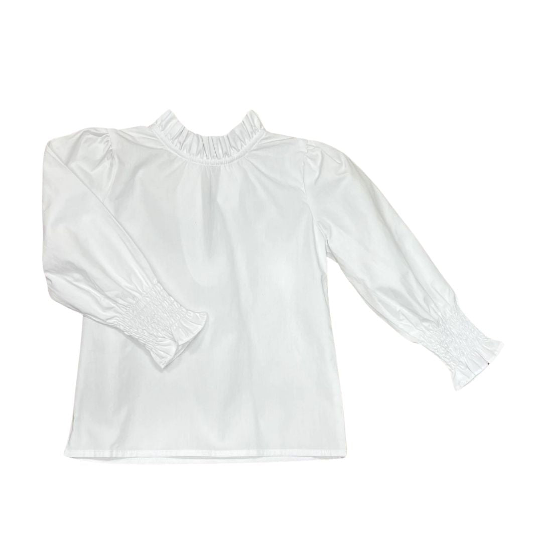 Lulu Bebe Lyn Ruffle Collar Tie Back Shirt