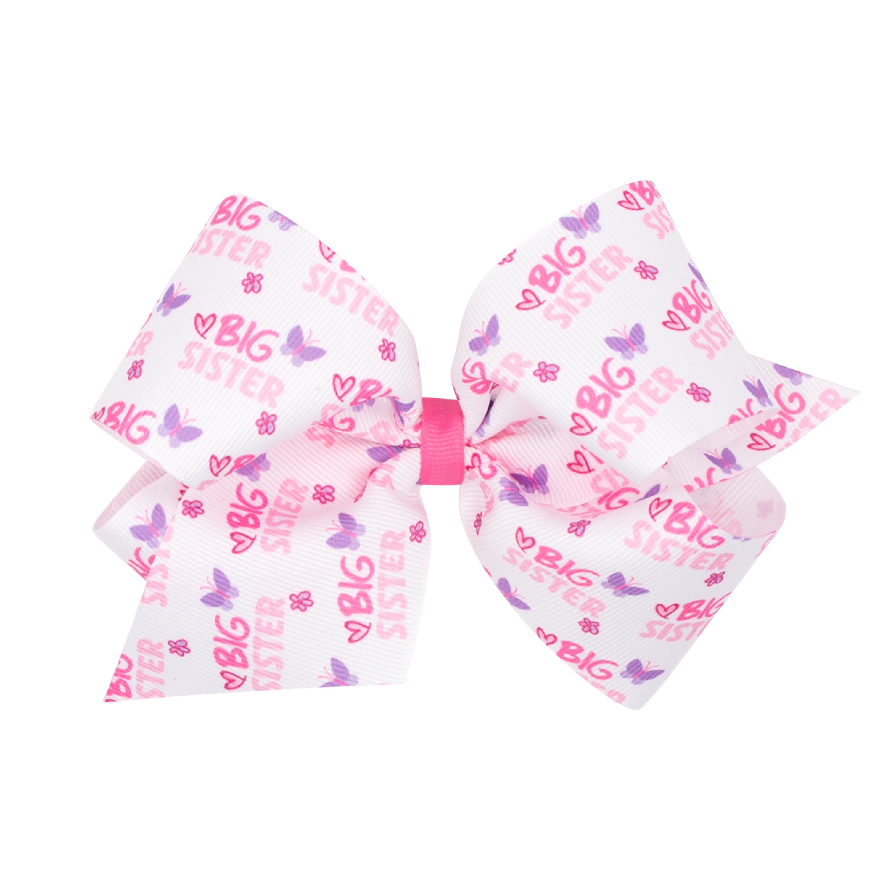 Wee Ones Big Sister Printed Grosgrain Bow
