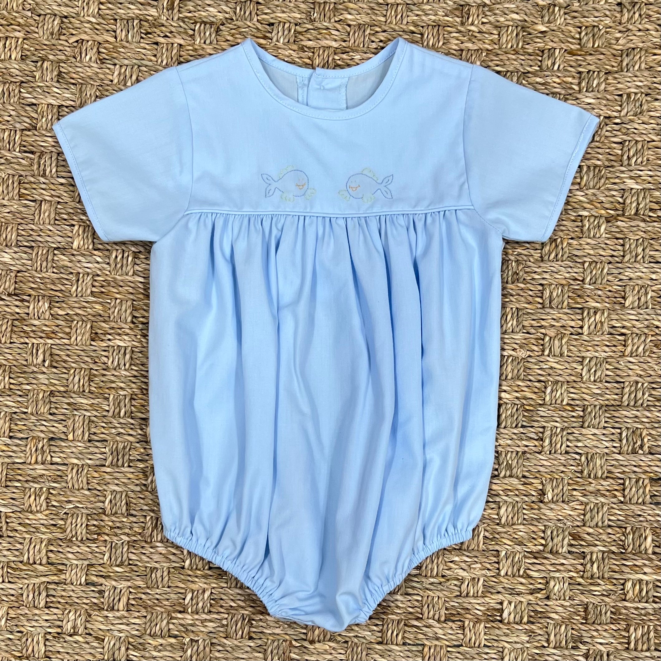 Auraluz Blue Bubble with Fish Embroidery