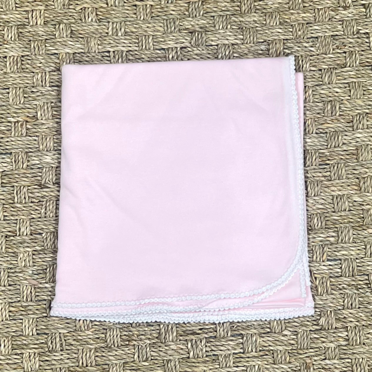 Auraluz Knit Blanket with Picot Trim