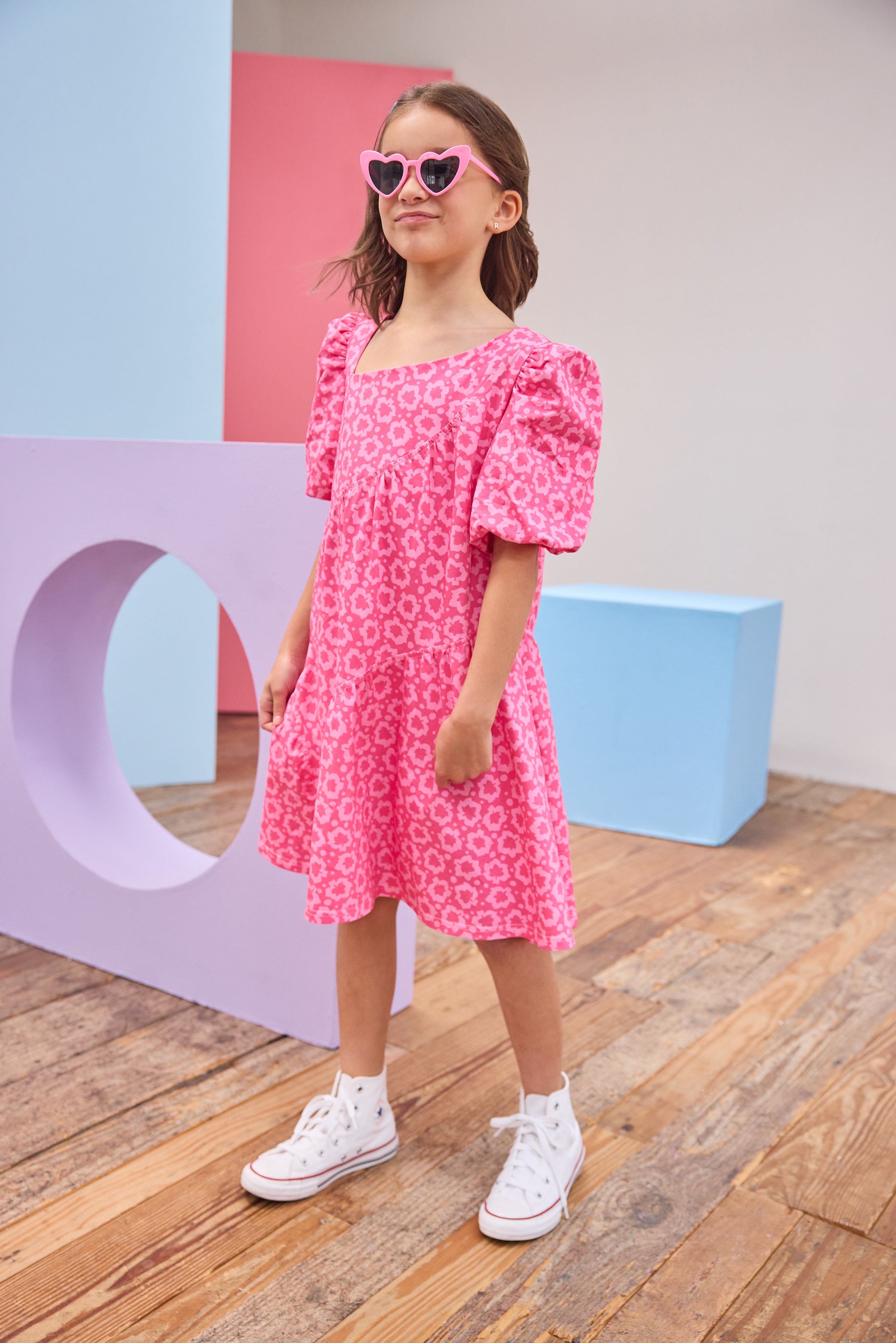 Bisby Asymmetrical Dress, Maple Leaf