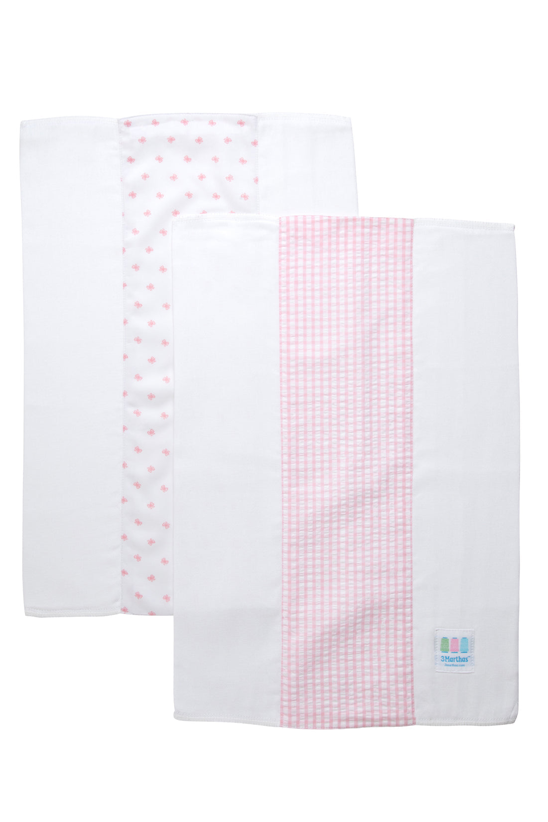 3 Martha's Bow Burp Cloth Set