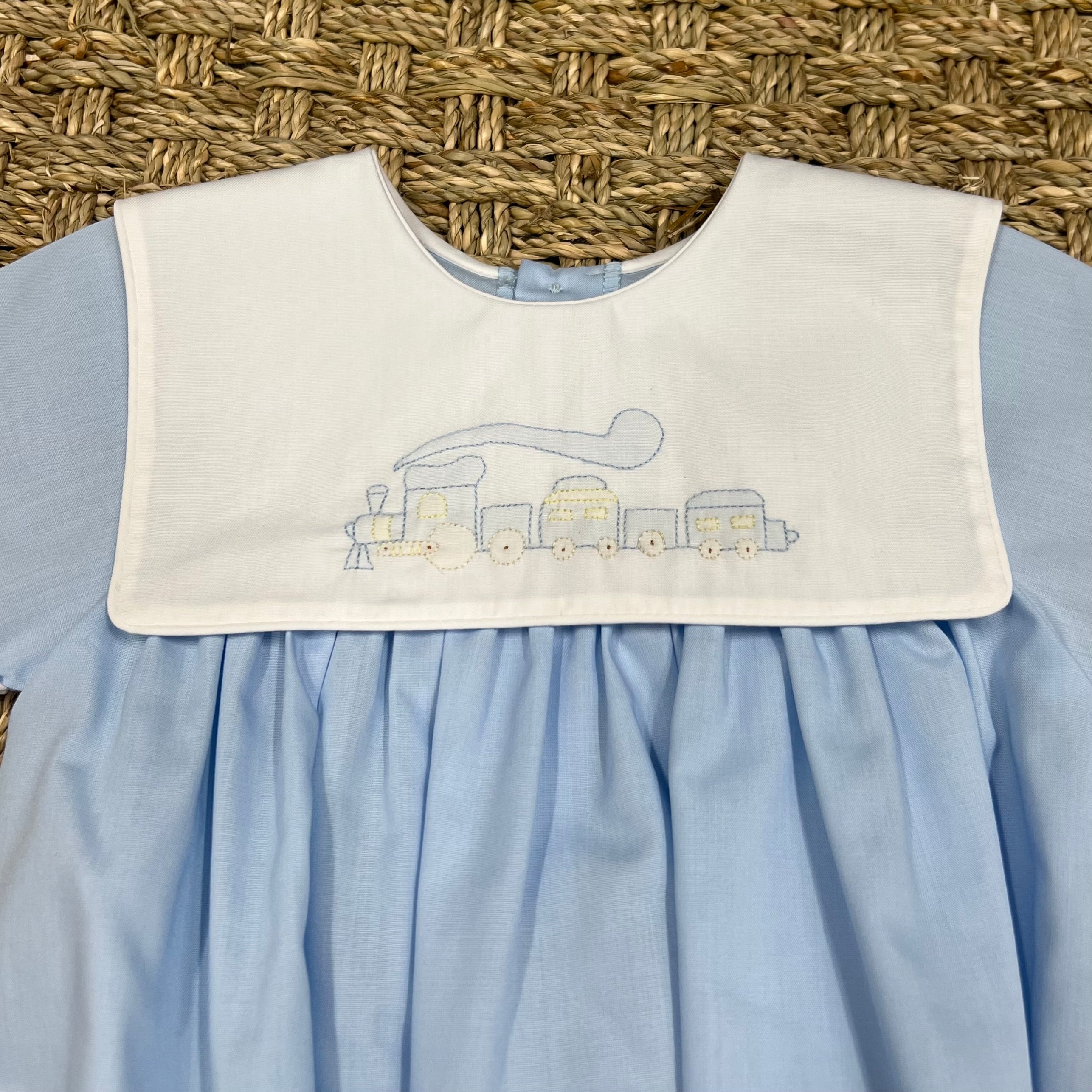 Auraluz Blue Bubble with Train Embroidery