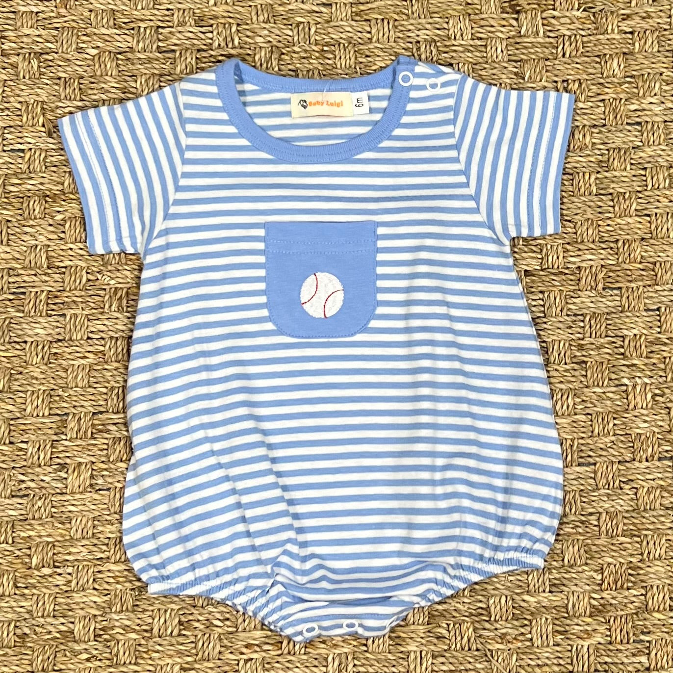 Luigi Bubble, Baseball on Sky Blue Stripe