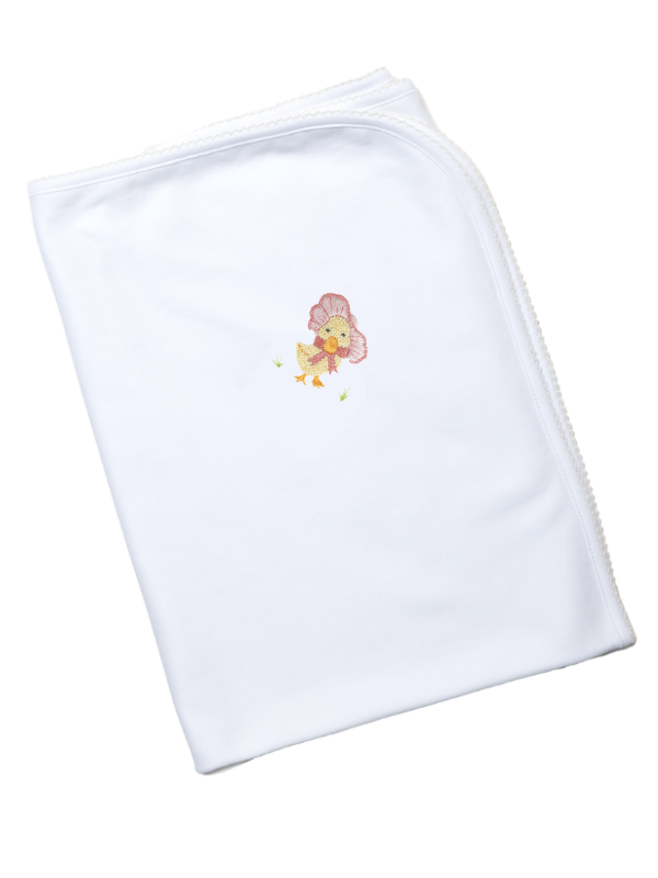 Milly Marie Bonnet Duck Pima Baby Blanket