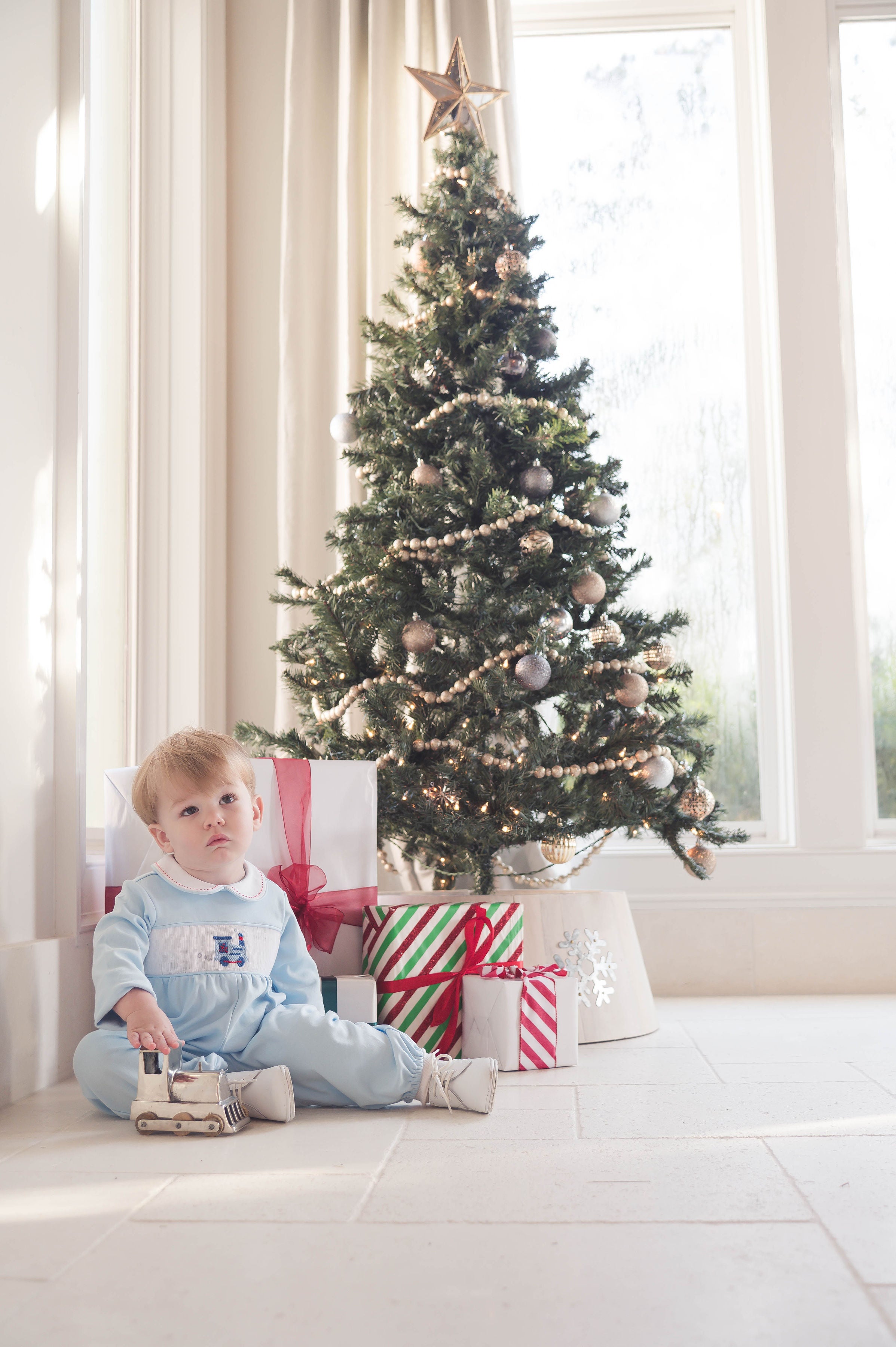 Lullaby Set Luke Longall, Willoughby Blue Knit with Train