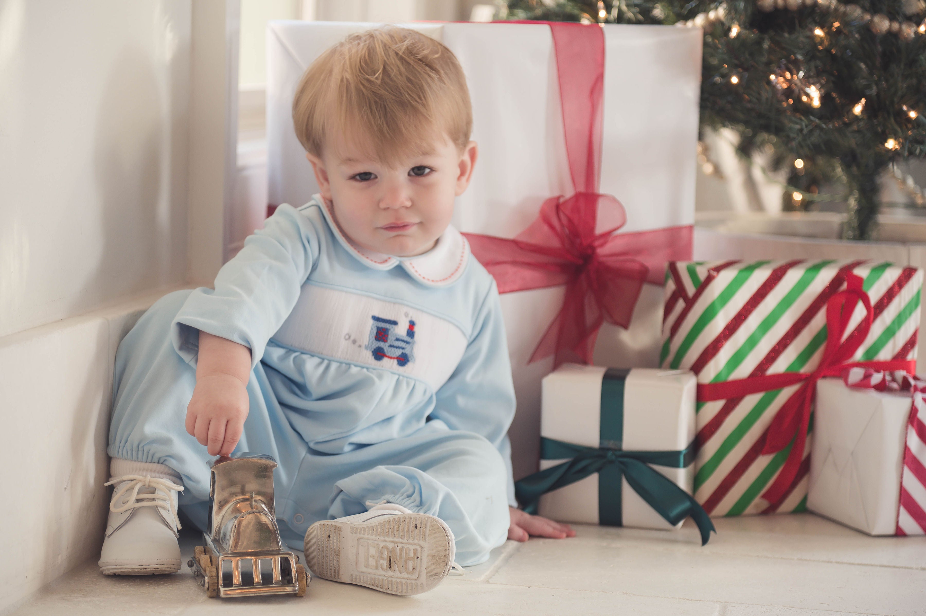 Lullaby Set Luke Longall, Willoughby Blue Knit with Train