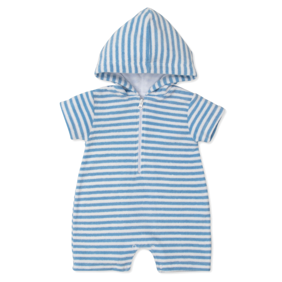 Kissy Kissy Cabana Stripes Terry Romper