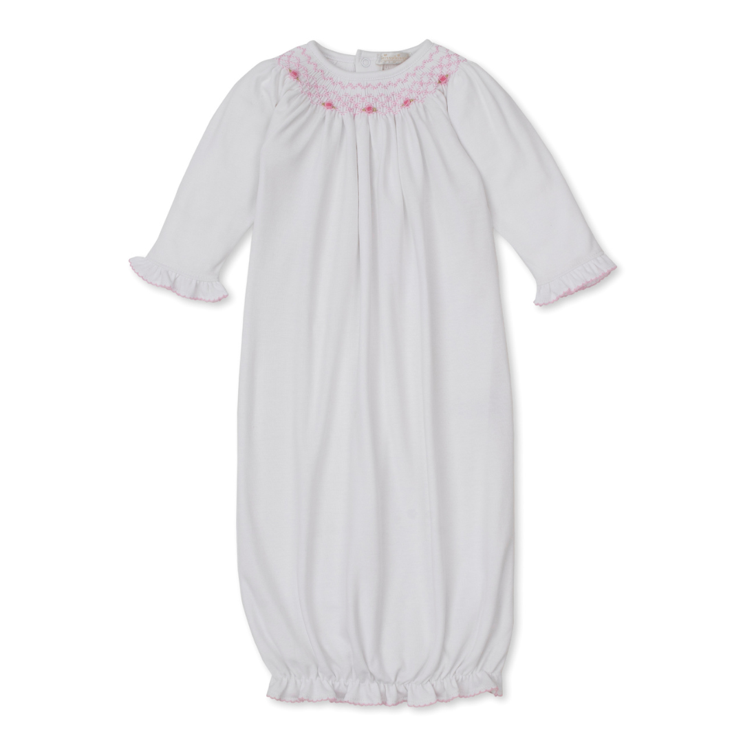 Kissy Kissy White Summer Rosette Bishop Sack Gown