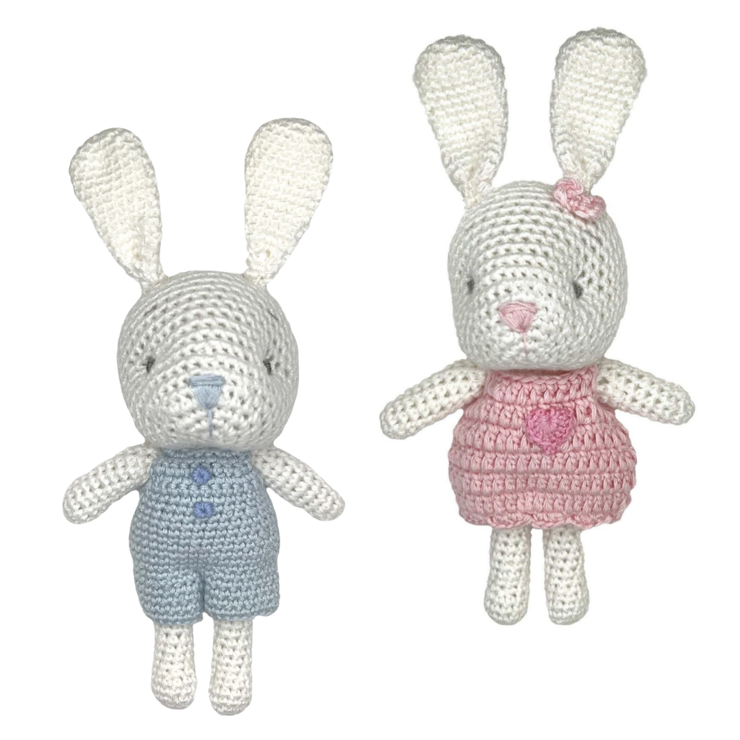 Zubels Bunny Bamboo Crochet Rattle