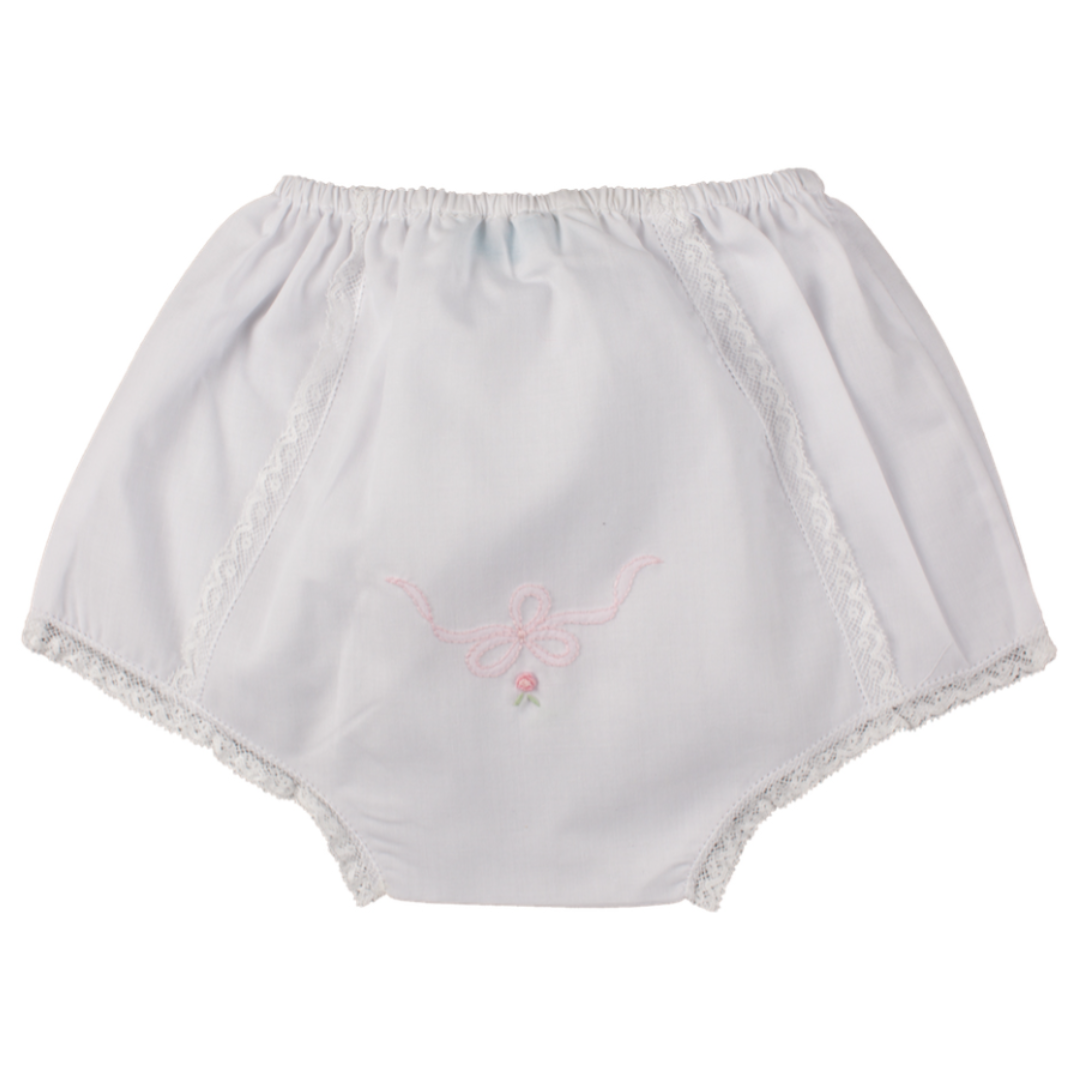 Feltman Brothers Vintage Bow Diaper Cover, White