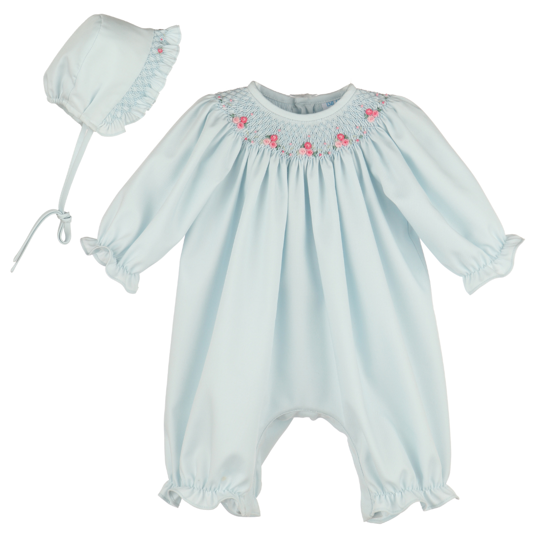 Luli & Me Welcome Home Waves Smock Bubble, Blue