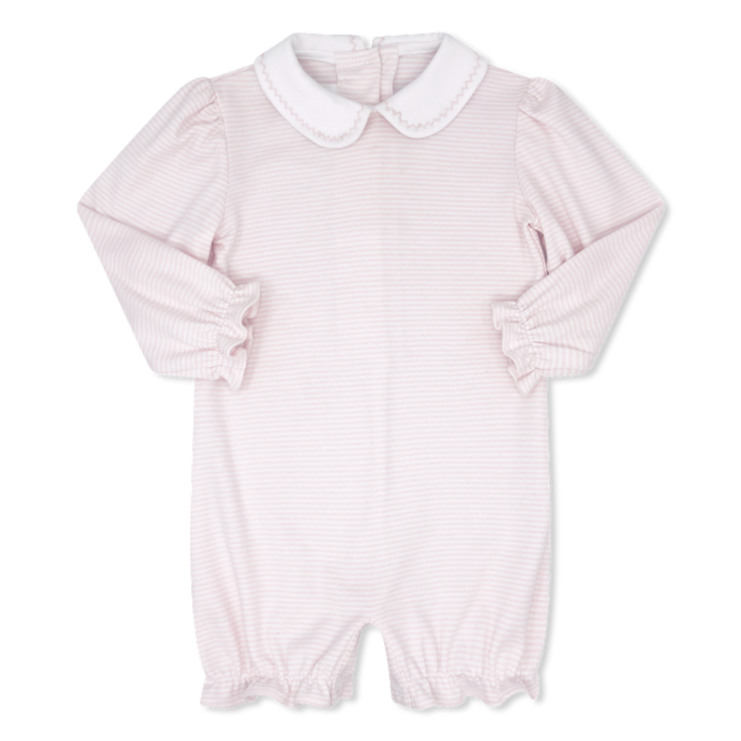 Lullaby Set Precious Play Bubble Long Sleeve, Pensacola Pink Ministripe