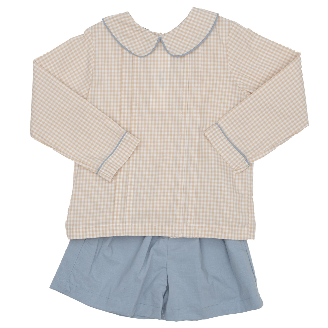 The Oaks John Tan Check Short Set