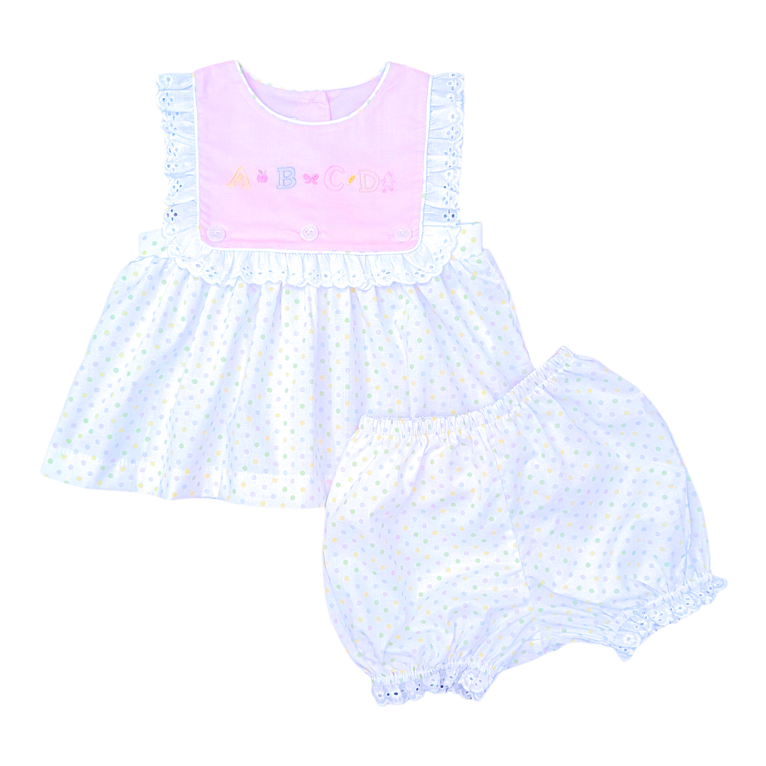 Percy & Tyne Jill Bloomer Set with ABC Embroidery