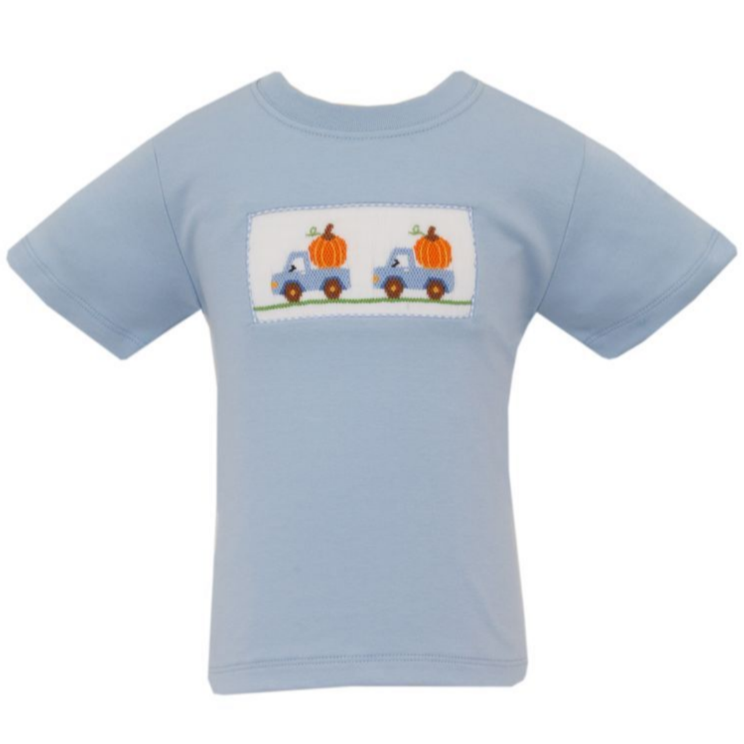 Anavini Pumpkin Light Blue Knit T-Shirt