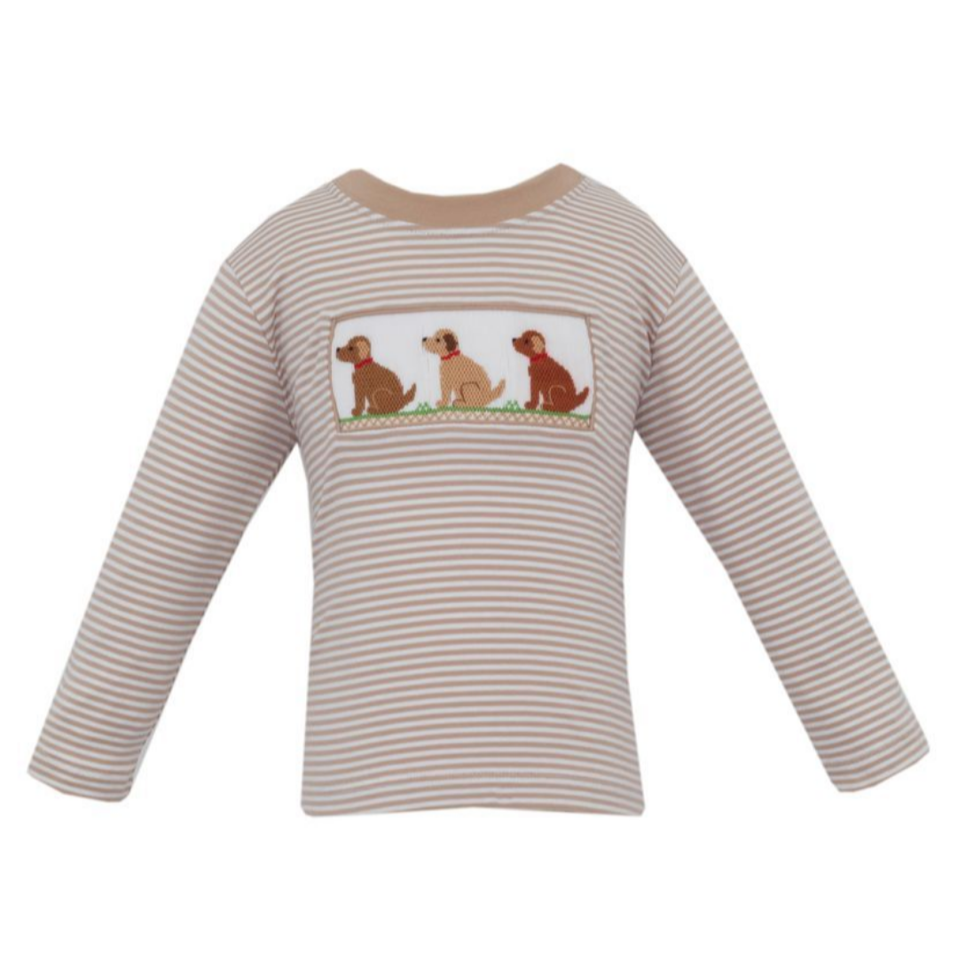 Anavini Labrador Khaki Stripe Knit T-Shirt