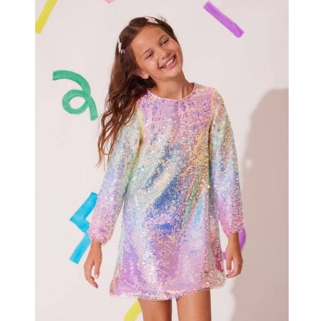 Sequin Ombre Party Dress, 4