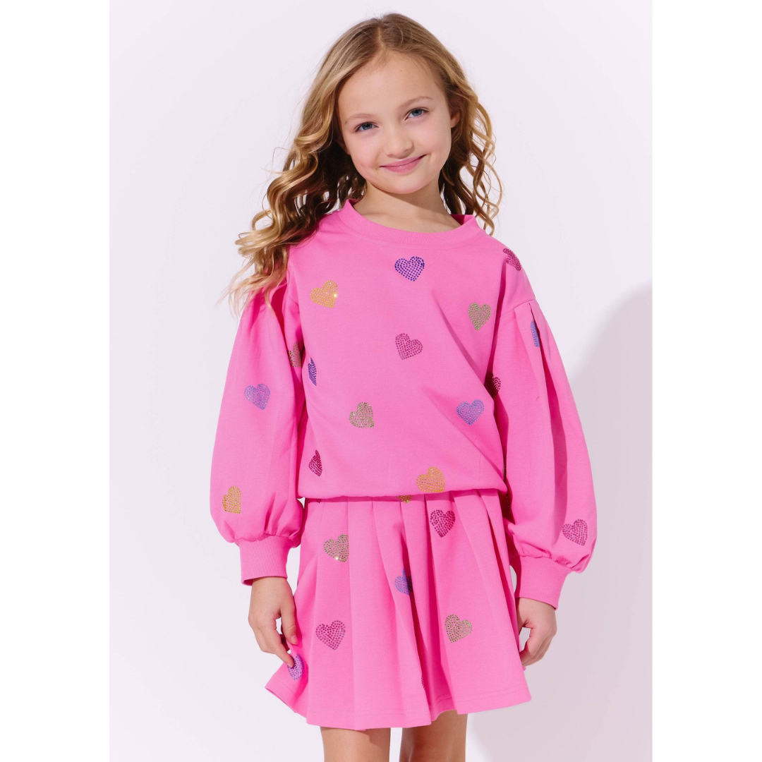 Lola & The Boys Pink Sparkle Hearts Set