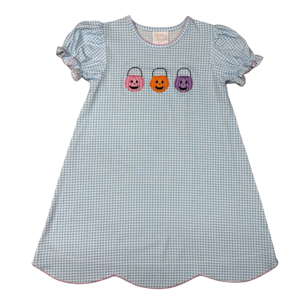 Halloween Treat Pales Scalloped Dress